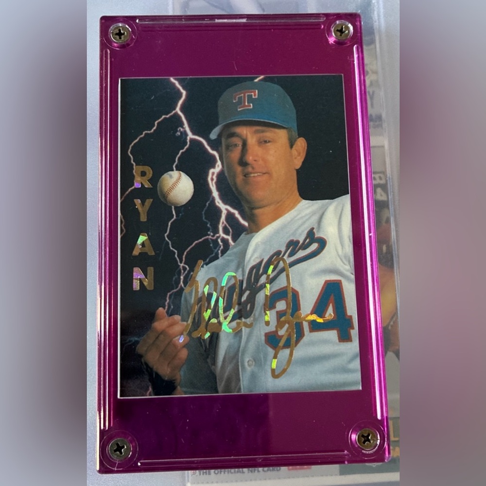 Nolan Ryan Baseball Trading Card with Signature